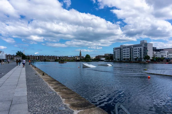 Grand Canal Docks Dublin Irsko Hledí Ringsend Trupem Staré Opuštěné — Stock fotografie