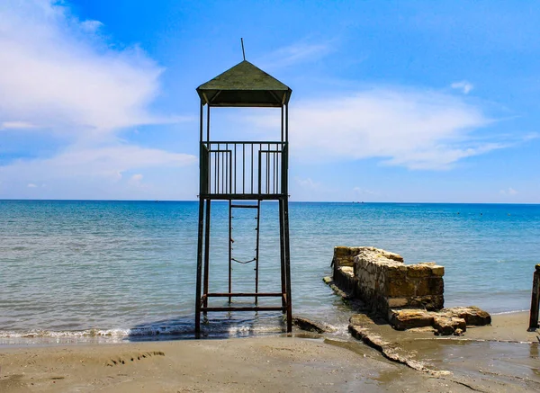 Rozhledna Pláži Laganas Beach Zante Zakynthos Řecko — Stock fotografie