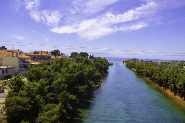 Canal Nea Potidea Hadikidi Grèce Reliant Golfe Thermaikos Golfe Toroneon — Photo