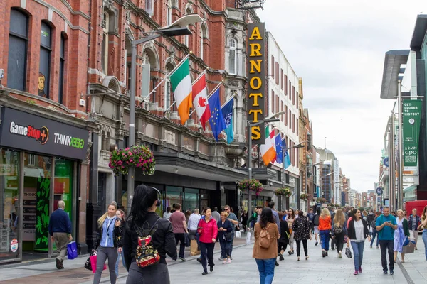 Henry Street Dublín Irlanda Una Las Zonas Comerciales Más Concurridas —  Fotos de Stock