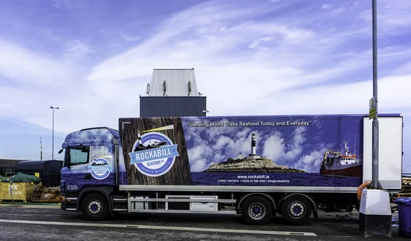 Rockabill Fish Processors Truck Loading Howth Dublin Ireland — Stock fotografie