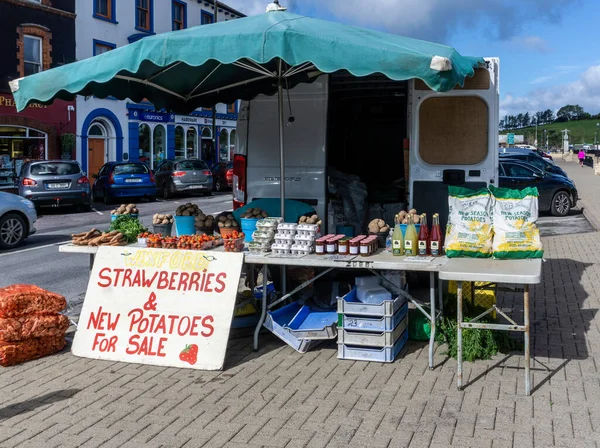 Ett Marknadsstånd Som Säljer Färskvaror Bantry County Cork Irland — Stockfoto