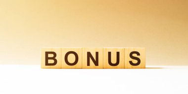 BONUS sözcüğü ahşap yapı taşlarından yapıldı