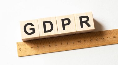 Kelime GDPR ahşap yapı taşlarından yapılır