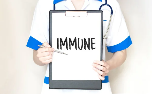 Immunsystemplatta Händerna Läkare Medicinskt Koncept — Stockfoto
