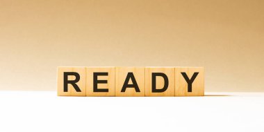 Tahta bloklardan yapılmış kelime, iş konsepti