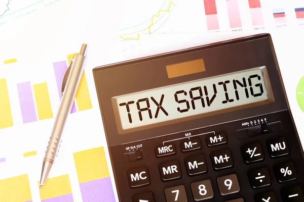 Word Tax Ahorro Calculadora Concepto Empresarial Fiscal —  Fotos de Stock