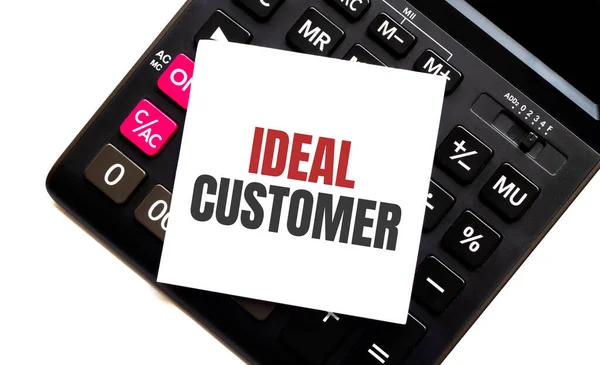 Calculator Text Ideal Customer White Paper — Stock Photo, Image