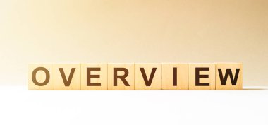 Kelime OVERVIEW ahşap yapı taşlarından yapılmış