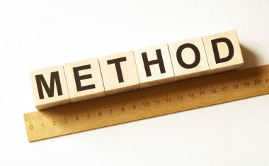 Kelime METHOD ahşap bloklardan yapılmış, iş konsepti