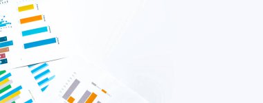 Grafikler ve finansal istatistik, iş konsepti. Mali rapor