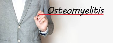 İşaretli, kavramlı el yazısı OSTEOMYELITIS