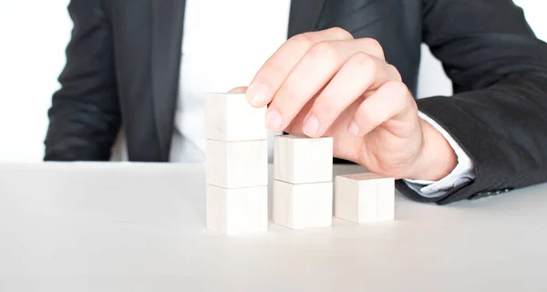 organization and team structure symbolized with cubes