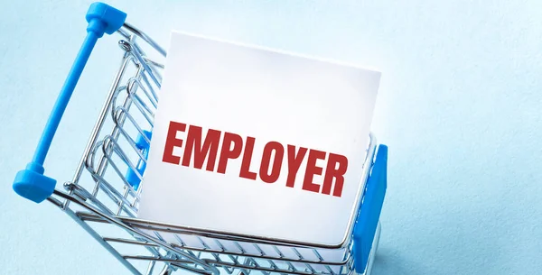 Shopping Cart Text Employer White Paper Note List Shopping List — Stock Photo, Image