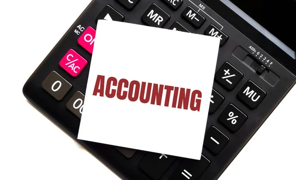Calculator Text Accounting White Paper — Stock Photo, Image