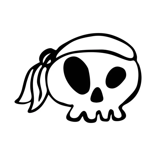 Pirate Skull Elemento Diseño Para Decorar Fiestas Infantiles Invitaciones Pegatinas — Archivo Imágenes Vectoriales
