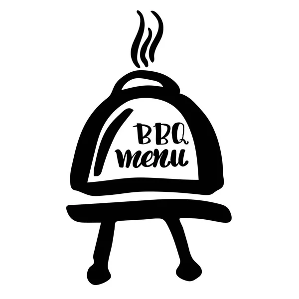 Grillmenü Logo Gestaltungselement Für Die Gestaltung Von Werbematerialien Grillmenügestaltung Bbq — Stockvektor