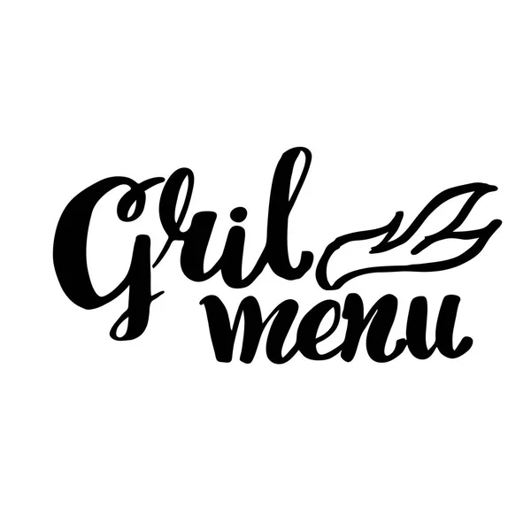 Grill Menyn Logotyp Designelement För Utformningen Material Grill Meny Design Vektorgrafik