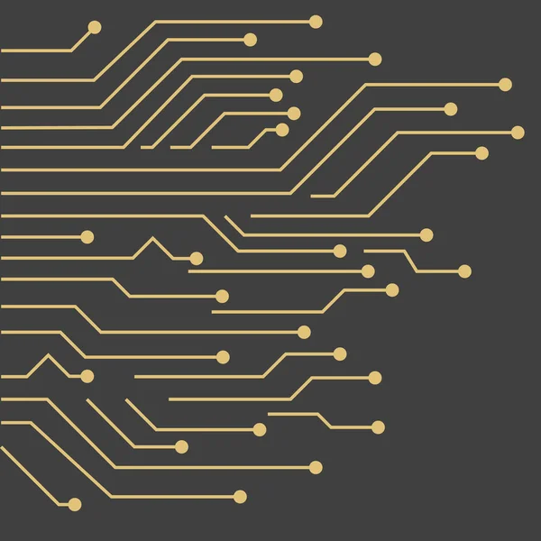 Vector Bakgrund Med Guld Kretskort Stockvektor