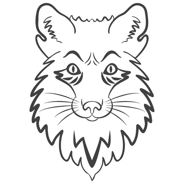 Cabeza de zorro logo. Mascota estilizada, icono del vector . — Vector de stock