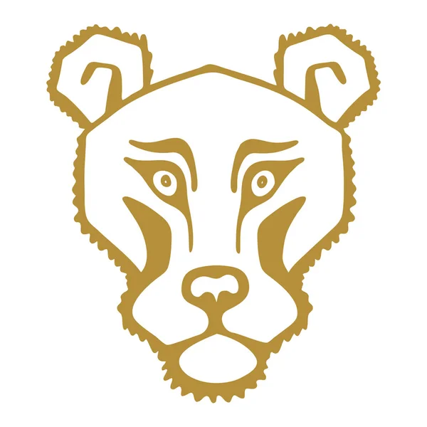 Логотип голови лева. Стилізований талісман, векторна іконка . — стоковий вектор