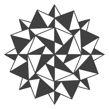 Bir pusula için rüzgarların bir yıldızın siyah-beyaz siluet.