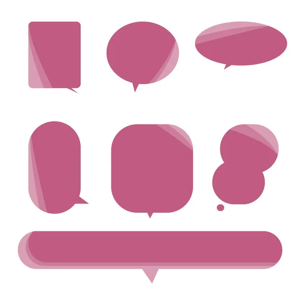Φούσκα Ομιλία Που Σκούρο Ροζ Στυλ Λευκό Φόντο Χρησιμοποιείται Για — Διανυσματικό Αρχείο