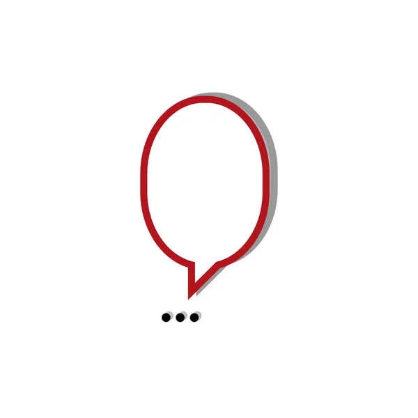 Bulle Rouge Sur Fond Blanc Utilisée Comme Illustration Nouvelles Delà — Image vectorielle