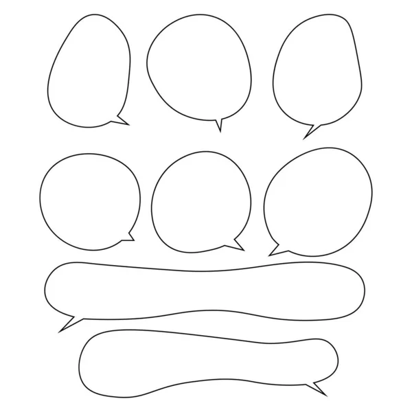 会話のための白い背景の使用に設定された自由な形状のバブルスピーチ ベクトル — ストックベクタ