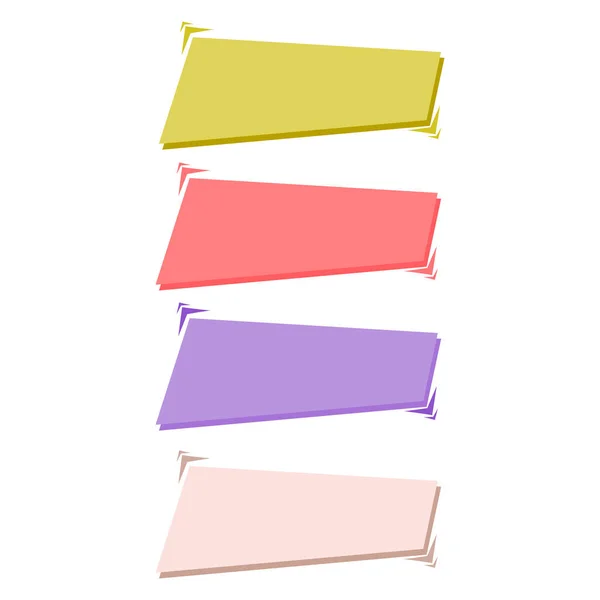 Fyrkantig Banner Varm Färg Isolerad Vit Bakgrund Lämplig För Att — Stock vektor