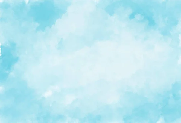 Watercolor Background Illustration Has Cloud Texture Mist Blue White — Stock Photo, Image