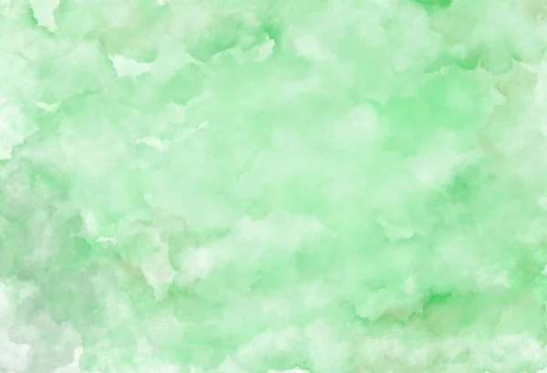 Watercolor Background Illustration Has Cloud Texture Mist Green White — Stock Photo, Image