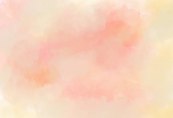 Watercolor Background Illustration Has Cloud Texture Mist Orange Pink — Stock Photo, Image