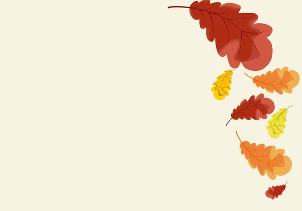 Podzimní List Pozadí Staré Listy Padají Tam Místo Pro Kopie — Stockový vektor