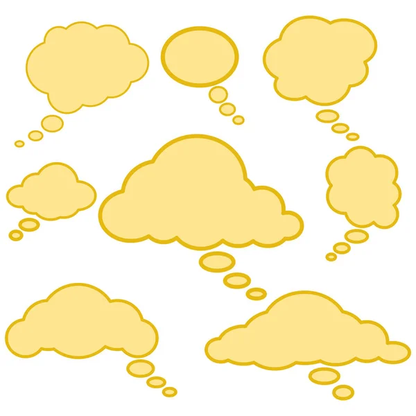 Conjunto Burbujas Habla Vectorial Patrón Nube Aislado Sobre Fondo Blanco — Archivo Imágenes Vectoriales