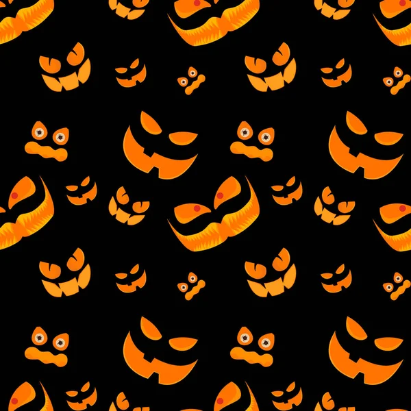 Halloween Nahtlose Muster Background Vector Unheimlich Gesicht Von Ghosts Vector — Stockvektor