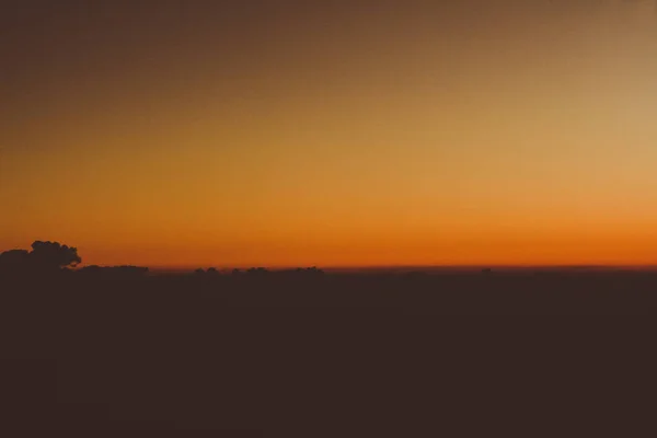 Solnedgång Himmel Och Moln Vacker Färgglad Skymning Tid Med Silhuett — Stockfoto