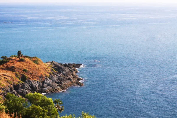 Hermoso Paisaje Marino Con Crepúsculo Del Cielo Puesta Del Sol — Foto de Stock