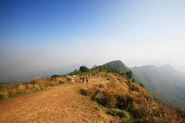 Chiangrai Tailandia Febrero 2016 Turismo Excursionista Admire Con Naturaleza Valle — Foto de Stock