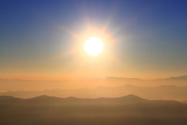 Vacker Solnedgång Och Soluppgång Himlen Och Gyllene Skymning Tid Med — Stockfoto