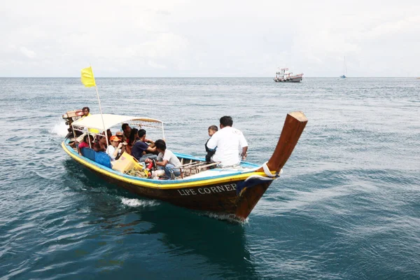 Satun Thailand Maj 2012 Trä Tradition Longe Tail Båt För — Stockfoto