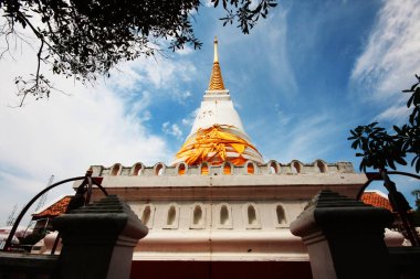 Songkla şehrinin Tangkouan Tepesi, Tayland 'daki Beyaz Pagoda Tapınağı