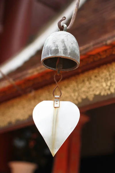 Goud Messing Klokken Hangend Aan Pagode Tempel Thailand — Stockfoto