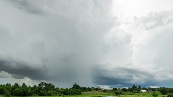 Naturaleza Medio Ambiente Oscuro Enorme Nube Cielo Negro Tempestuoso Nube — Vídeos de Stock