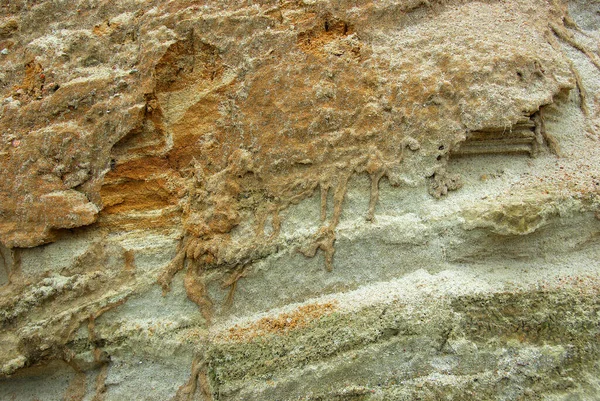 Granulaire Structuur Van Zand Heterogene Lagen — Stockfoto