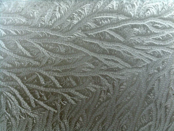 Frosty Foto Fondo Invierno Acumulación Hielo Una Ventana —  Fotos de Stock