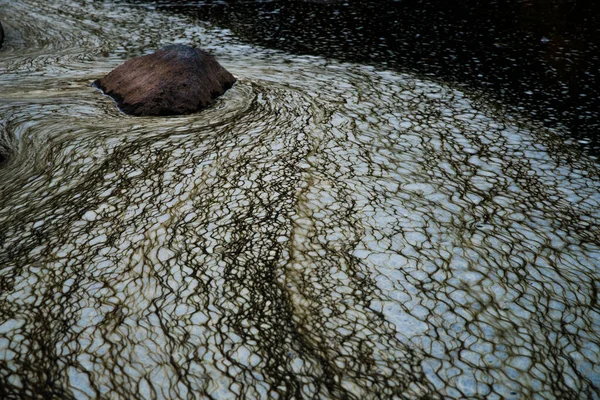 Skum Floden Abstrakt Illustration Vattenytan — Stockfoto