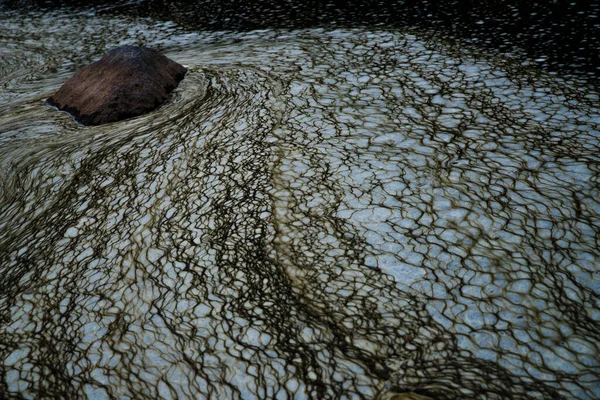 Піна Річці Абстрактна Ілюстрація Поверхні Води — стокове фото