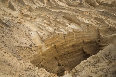 Kum ocağı. Doku. Üretim izleri.