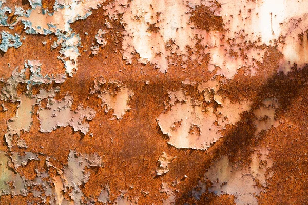 Textura Pintura Agrietada Sobre Una Superficie Metálica Oxidada — Foto de Stock